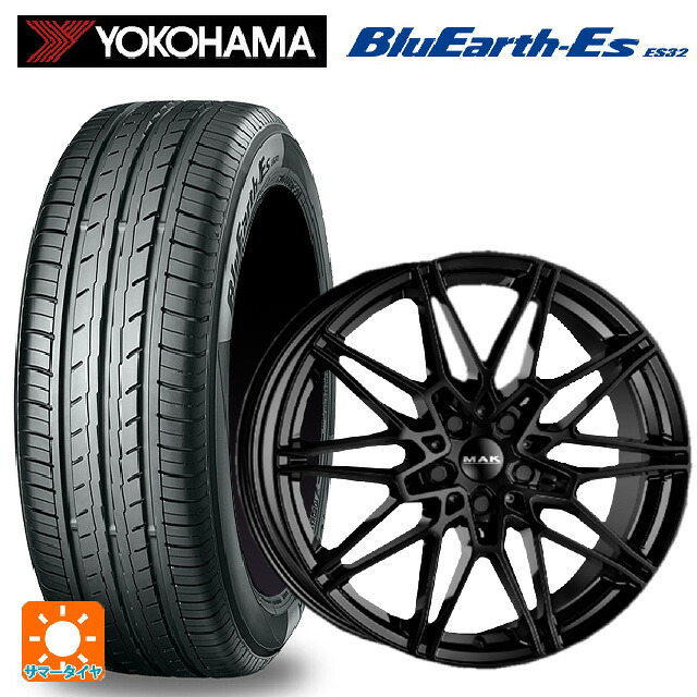 BMW iX2(U10)用 225/60R17 99H ヨコハマ ブルーアースEs ES32 # 阿部商会 マック ケーニッヒ グロスブラック 新品サマータイヤホイール 4本セット 103,334円