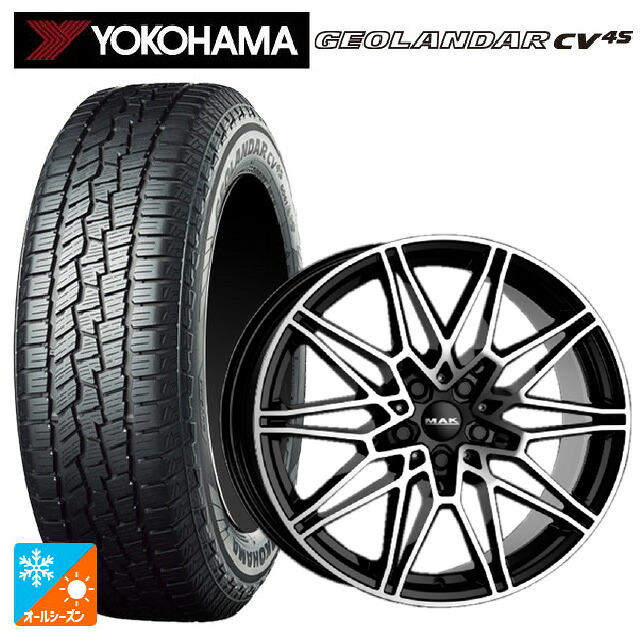 BMW X3(G45)用 225/60R18 104V XL ヨコハマ ジオランダー CV 4S G061 正規品 阿部商会 マック ケーニッヒ ブラックミラー 新品オールシーズンタイヤホイール 4本セット|タイヤホイール専門店コニシタイヤ