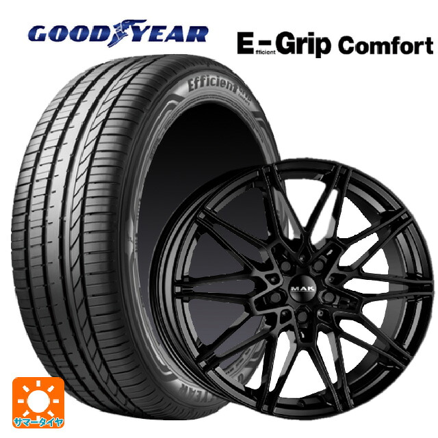 BMW 4シリーズグランクーペ(G26)用 245/35R20 95W XL グッドイヤー エフィシェントグリップ コンフォート 阿部商会 マック ケーニッヒ グロスブラック 新品サマータイヤホイール 4本セット