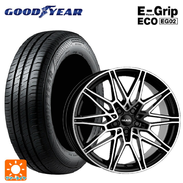BMW 2シリーズ クーペ(G42)用 225/45R18 95W XL グッドイヤー エフィシェントグリップ エコ EG02 阿部商会 マック ケーニッヒ ブラックミラー 新品サマータイヤホイール 4本セット 114,965円