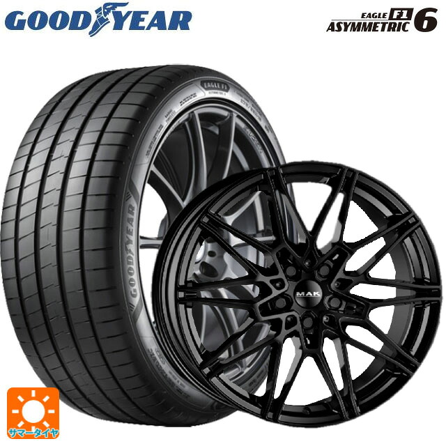 BMW iX2(U10)用 245/45R19 102Y XL グッドイヤー イーグル F1 アシメトリック6 阿部商会 マック ケーニッヒ グロスブラック 新品サマータイヤホイール 4本セット|タイヤホイール専門店コニシタイヤ