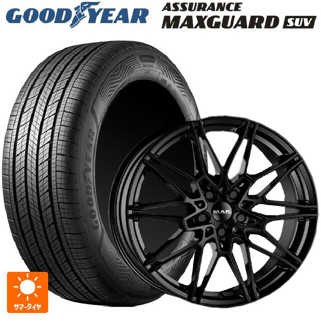 BMW X3(G45)用 225/60R18 100V グッドイヤー アシュアランス マックスガード SUV 阿部商会 マック ケーニッヒ グロスブラック 新品サマータイヤホイール 4本セット|タイヤホイール専門店コニシタイヤ