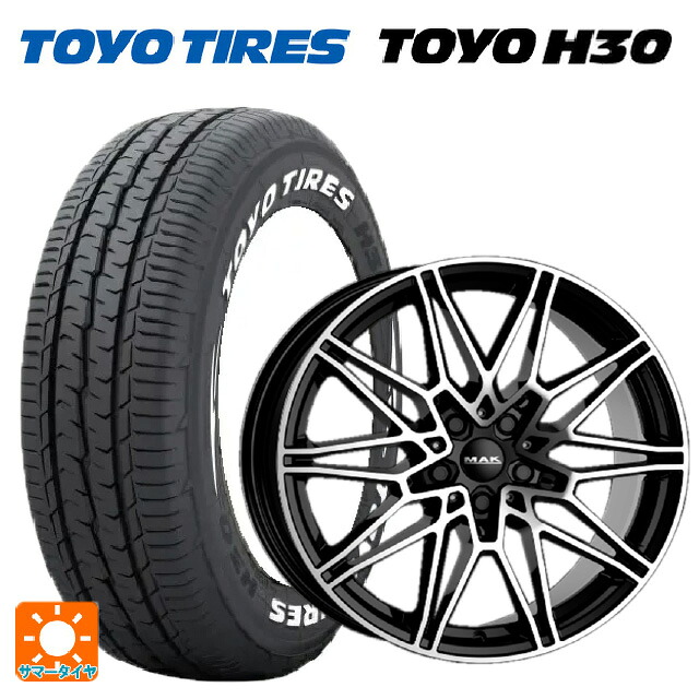 BMW 2シリーズ アクティブツアラー(U06)用 225/50R18 107/105R トーヨー H30 ホワイトレター 阿部商会 マック ケーニッヒ ブラックミラー 新品サマータイヤホイール 4本セット|タイヤホイール専門店コニシタイヤ