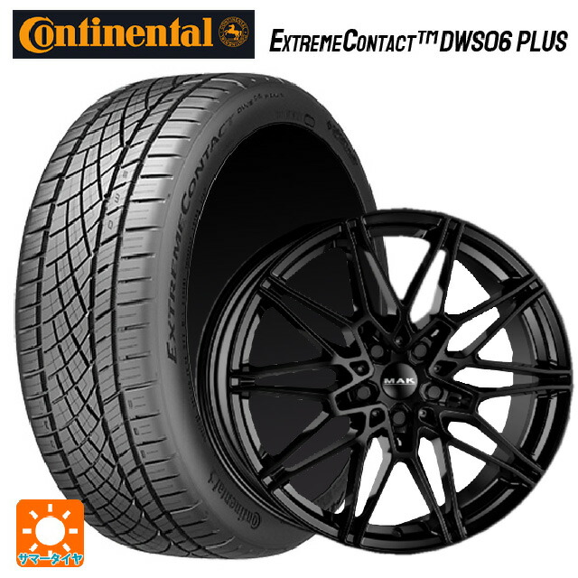 BMW 2シリーズ(Ｆ44)用 225/40R18 92Y XL コンチネンタル エクストリームコンタクト DWS06プラス 正規品 # 阿部商会 マック ケーニッヒ グロスブラック 新品サマータイヤホイール 4本セット