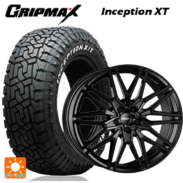 BMW iX(i20)用 255/55R20 117/114Q グリップマックス インセプション X/T ホワイトレター 阿部商会 マック シュトゥルム グロスブラック 新品サマータイヤホイール 4本セット