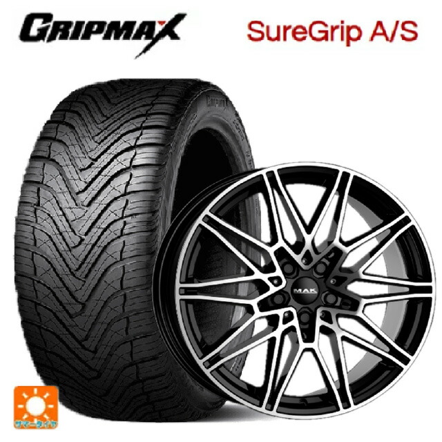 BMW iX2(U10)用 245/40R20 99W XL グリップマックス シュアグリップ A/S ブラックレター 阿部商会 マック ケーニッヒ ブラックミラー 新品オールシーズンタイヤホイール 4本セット 151,760円