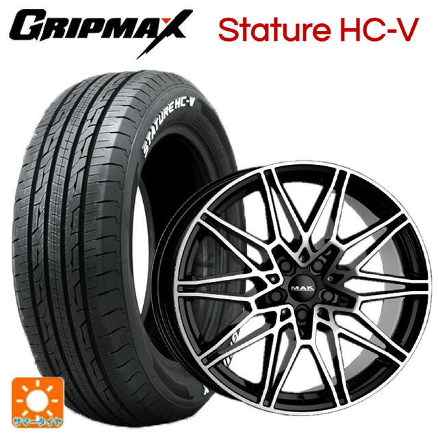 BMW 2シリーズ アクティブツアラー(U06)用 225/50R18 107/105H グリップマックス スタチャーHCV ホワイトレター 阿部商会 マック ケーニッヒ ブラックミラー 新品サマータイヤホイール 4本セット