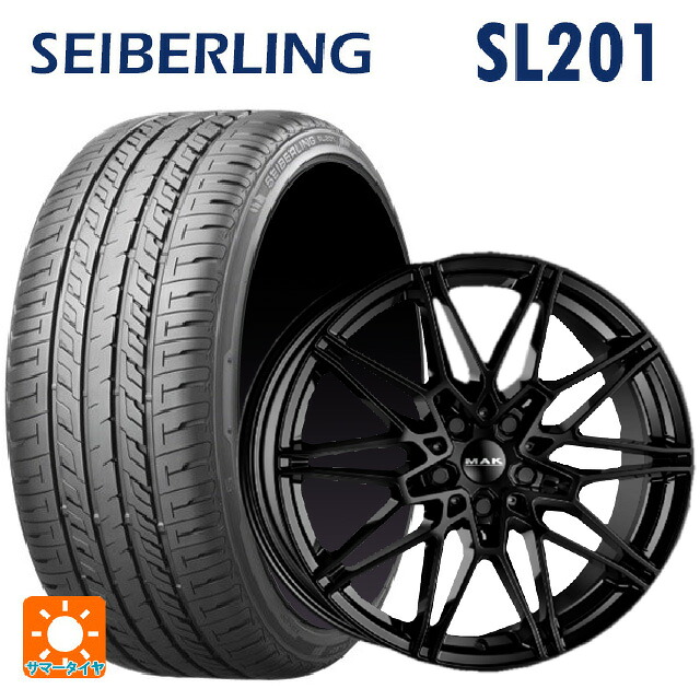 BMW 2シリーズ グランクーペ(F74)用 225/45R18 95W XL セイバーリング セイバーリング SL201(ブリヂストン工場生産） 阿部商会 マック ケーニッヒ グロスブラック 新品サマータイヤホイール 4本セット