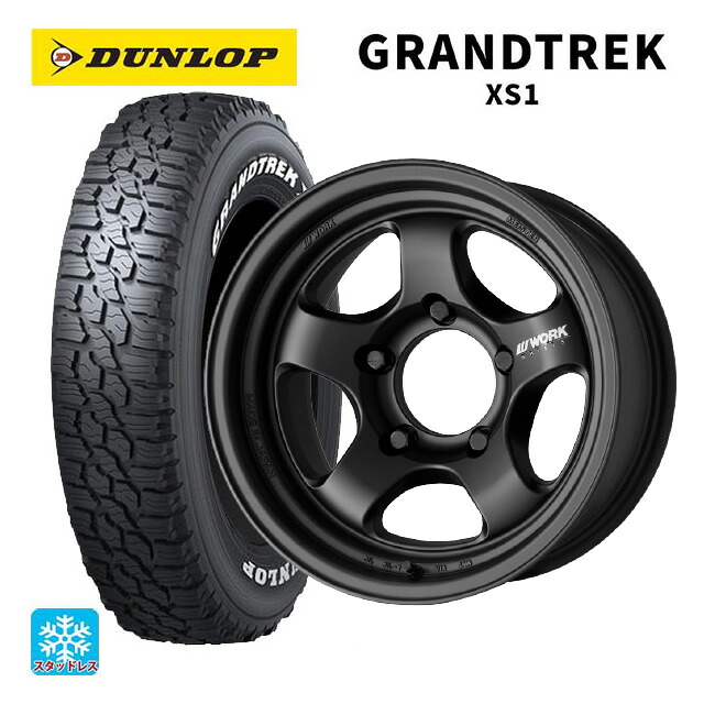 2024年製 215/70R16 100/97N ダンロップ グラントレックXS1 ホワイトレター # ワーク マイスター エスワン SUV MBL 16-5.5J 国産車用 スタッドレスタイヤホイール4本セット