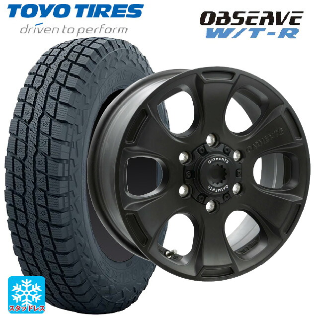 トヨタ ハイエース(200系)用 215/65R16 109/107Q トーヨー オブザーブ W/T-R ウェッズ クロスオーバー ガーメンツ スタイルA サンドブラック 新品スタッドレスタイヤホイール 4本セット|タイヤホイール専門店コニシタイヤ