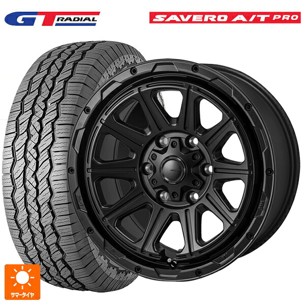 265/65R17 112T WEB限定販売 GTラジアル サベロ AT プロ ホワイトレター ジャパン三陽 ハイブロック レグルス サテンブラック 17-8J 国産車用 サマータイヤホイール4本セット