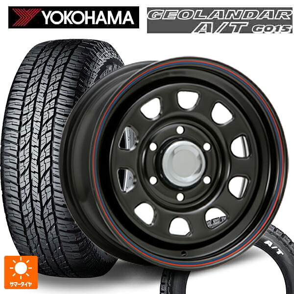 ニッサン NV350キャラバン(E26系)用 215/65R16 109/107S ヨコハマ ジオランダー A/T G015 ホワイトレター 正規品 エムエルジェイ デイトナ SS Chrome 新品サマータイヤホイール 4本セット