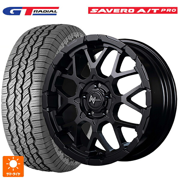 225/75R16 104T WEB限定販売 GTラジアル サベロ AT プロ ホワイトレター エムアイディー ナイトロパワー M28バレットエス セミグロスブラック 16-7J 国産車用 サマータイヤホイール4本セット