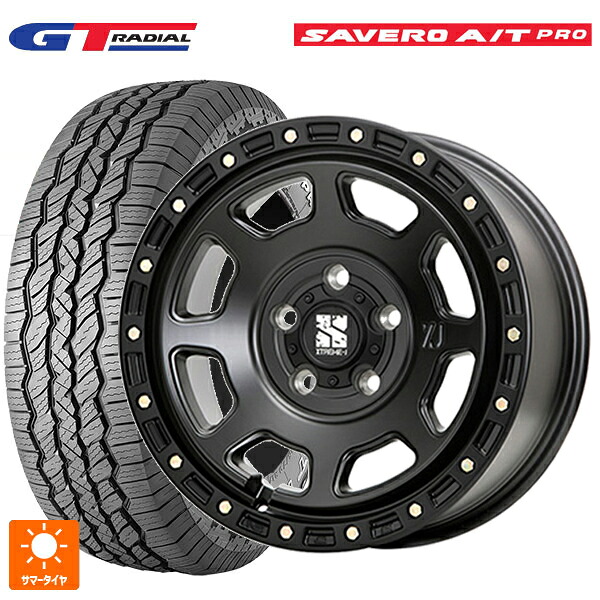 225/75R16 104T WEB限定販売 GTラジアル サベロ AT プロ ホワイトレター エムエルジェイ エクストリームJ XJ07 Satin Black 16-7J 国産車用 サマータイヤホイール4本セット|タイヤホイール専門店コニシタイヤ