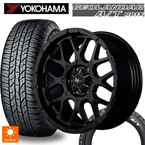 ニッサン NV350キャラバン(E26系)用 215/65R16 109/107S ヨコハマ ジオランダー A/T G015 ホワイトレター 正規品 エムアイディー ナイトロパワー M28バレット セミグロスブラック 新品サマータイヤホイール 4本セット