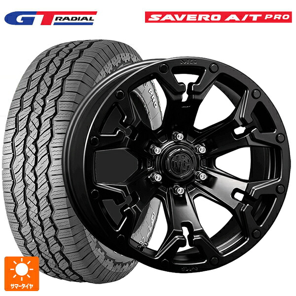 265/65R17 112T WEB限定販売 GTラジアル サベロ AT プロ ホワイトレター クリムソン MG ゴーレム マットブラック 17-8J 国産車用 サマータイヤホイール4本セット 132,880円