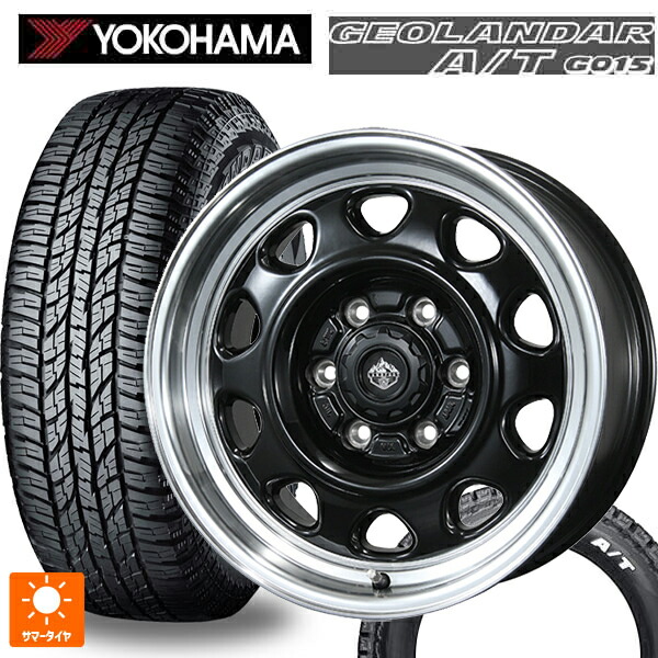 トヨタ ハイエース(200系)用 215/65R16 109/107S ヨコハマ ジオランダー A/T G015 ホワイトレター 正規品 トピー ランドフット SWZ グロスブラックリムポリッシュ 新品サマータイヤホイール 4本セット