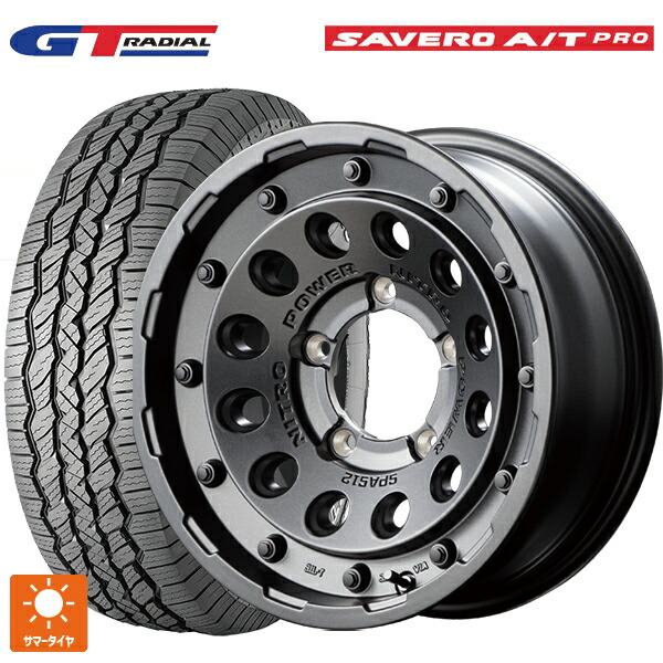 スズキ ジムニーノマド(JC74W)用 225/75R16 104T WEB限定販売 GTラジアル サベロ AT プロ ホワイトレター エムアイディー ナイトロパワーH12 ショットガン バレルブラック 新品サマータイヤホイール 4本セット