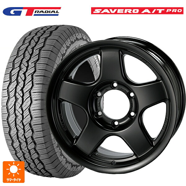 265/60R18 110S WEB限定販売 GTラジアル サベロ AT プロ ホワイトレター 4×4エンジニアリング ブラッドレーV マットブラック 18-8.5J 国産車用 サマータイヤホイール4本セット