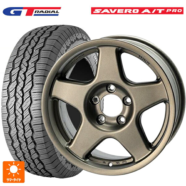 スズキ ジムニーノマド(JC74W)用 225/75R16 104T WEB限定販売 GTラジアル サベロ AT プロ ホワイトレター 4×4エンジニアリング ブラッドレーV マットブロンズ 新品サマータイヤホイール 5本セット