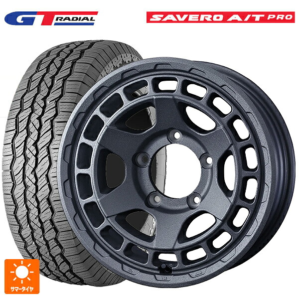 225/75R16 104T WEB限定販売 GTラジアル サベロ AT プロ ホワイトレター ウェッズ マッドヴァンス X タイプS フリントグレイ 16-5.5J 国産車用 サマータイヤホイール4本セット