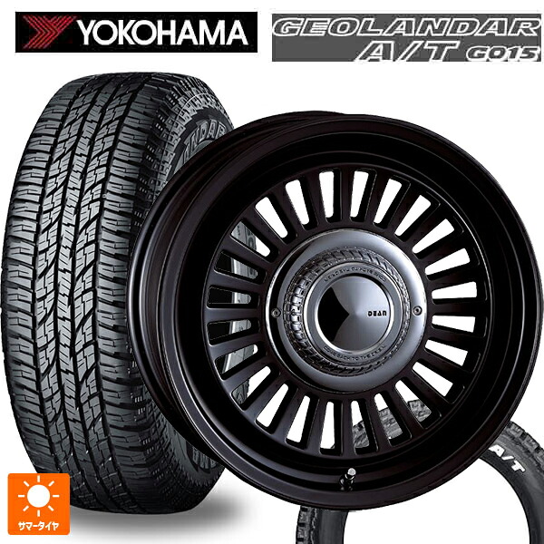 215/65R16 109/107S ヨコハマ ジオランダー A/T G015 ホワイトレター 正規品 クリムソン ディーン カリフォルニア マットブラック 16-6.5J 国産車用 サマータイヤホイール4本セット