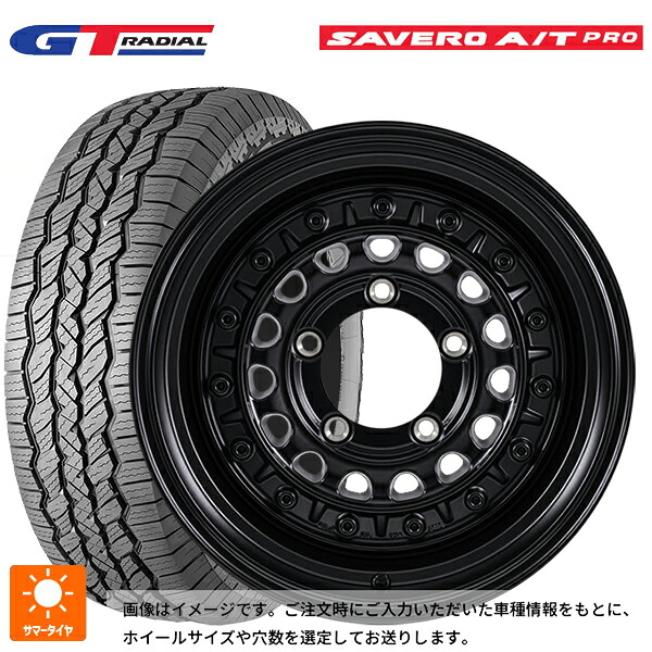 スズキ ジムニーシエラ(74系)用 225/75R16 104T WEB限定販売 GTラジアル サベロ AT プロ ホワイトレター ジャパン三陽 ハイブロック ターマー サテンブラック 新品サマータイヤホイール 5本セット｜タイヤホイール専門店コニシタイヤ
