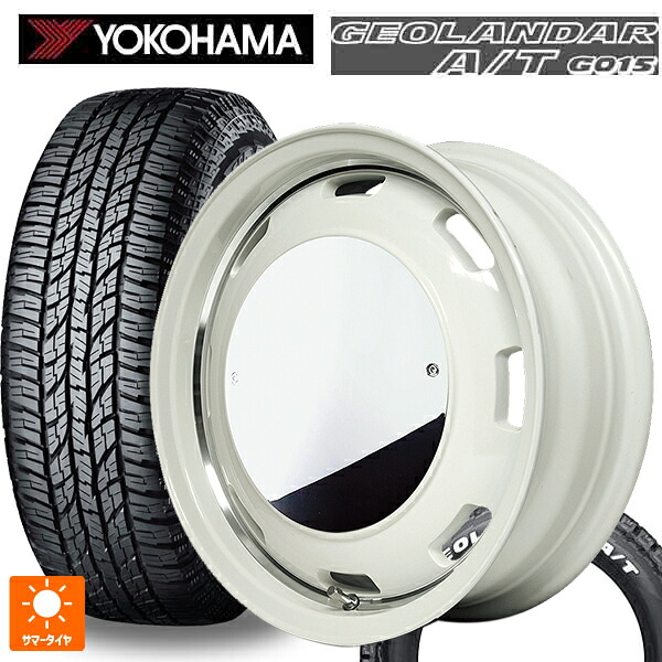 スズキ ジムニー(64系)用 185/85R16 105/103N ヨコハマ ジオランダー A/T G015 ホワイトレター 正規品 # エムアイディー ガルシア シスコムーン WH 新品サマータイヤホイール 5本セット｜タイヤホイール専門店コニシタイヤ