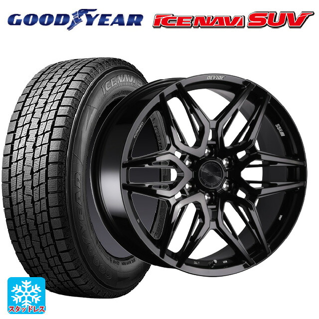 レクサス GX(250系)用 265/50R22 112Q グッドイヤー アイスナビ SUV # タナベ SSR ディバイド LG F グロスブラック 新品スタッドレスタイヤホイール 4本セット｜タイヤホイール専門店コニシタイヤ