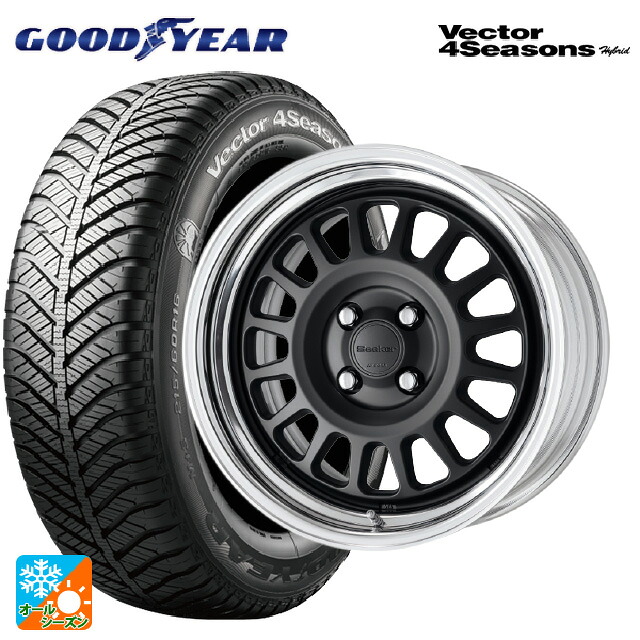 185/60R16 86H グッドイヤー ベクターフォーシーズンズ ハイブリッド ワーク シーカー FD MBL 16-6J 国産車用 オールシーズンタイヤホイール4本セット|タイヤホイール専門店コニシタイヤ