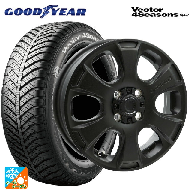 165/65R14 79H グッドイヤー ベクターフォーシーズンズ ハイブリッド ウェッズ クロスオーバー ガーメンツ スタイルA サンドブラック 14-4.5J 国産車用 オールシーズンタイヤホイール4本セット 68,954円