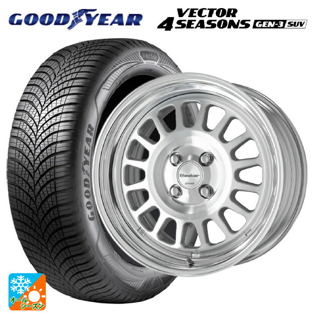 235/65R18 110V XL グッドイヤー ベクター4シーズンズ ジェン3 SUV ワーク シーカー FD MSP 18-8J 国産車用 オールシーズンタイヤホイール4本セット