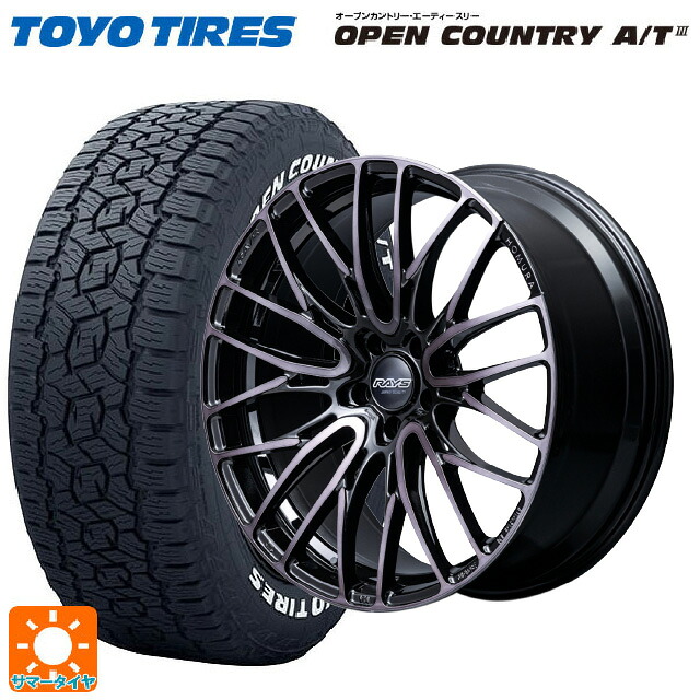 スバル トレイルシーカー(HD系)用 235/60R18 103H トーヨー オープンカントリー AT3 ホワイトレター レイズ ホムラ2X10BD ブラッククリアエディション BFJ 新品サマータイヤホイール 4本セット