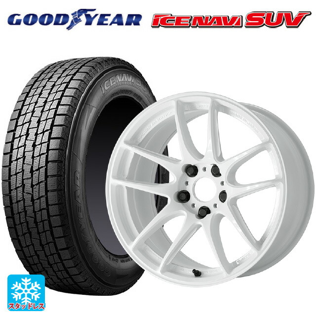 2024年製 235/55R18 100Q グッドイヤー アイスナビ SUV # ワーク エモーション CR至極 ICW 18-8.5J 国産車用 スタッドレスタイヤホイール4本セット