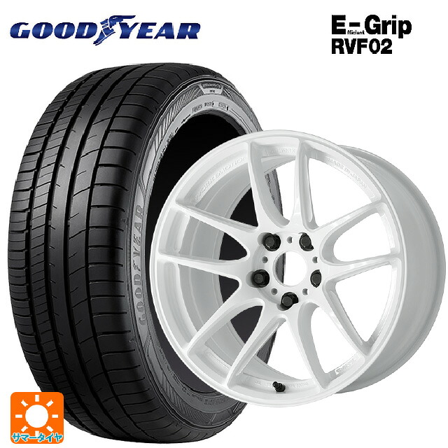225/45R18 95W XL グッドイヤー エフィシェントグリップ RVF02 ワーク エモーション CR至極 ICW 18-7.5J 国産車用 サマータイヤホイール4本セット