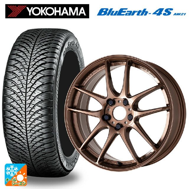 225/50R18 99W XL ヨコハマ ブルーアース4S AW21 # ワーク エモーション CR至極 AMG 18-7.5J 国産車用 オールシーズンタイヤホイール4本セット｜タイヤホイール専門店コニシタイヤ
