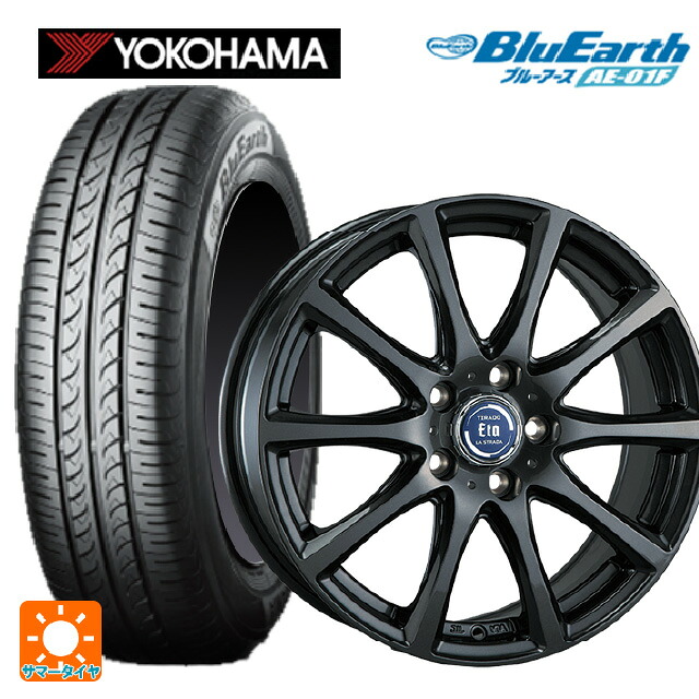 ホンダ ステップワゴン(RP6~8)用 205/60R16 92H ヨコハマ ブルーアース AE01F 阿部商会 ラ･ストラーダ ティラード イータ グラファイト・グレー 新品サマータイヤホイール 4本セット