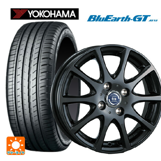 195/65R15 91H ヨコハマ ブルーアースGT AE51 阿部商会 ラ･ストラーダ ティラード イータ グラファイト・グレー 15-6J 国産車用 サマータイヤホイール4本セット