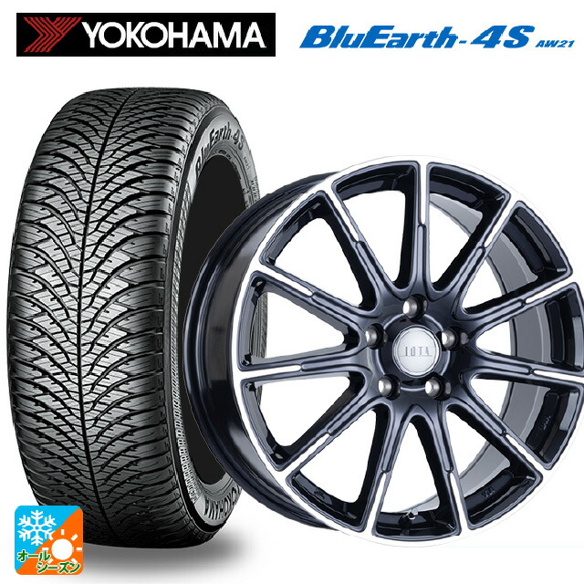 225/50R18 99W XL ヨコハマ ブルーアース4S AW21 # 阿部商会 ラ･ストラーダ ティラード イオタ ブラックポリッシュ 18-7J 国産車用 オールシーズンタイヤホイール4本セット 105,287円