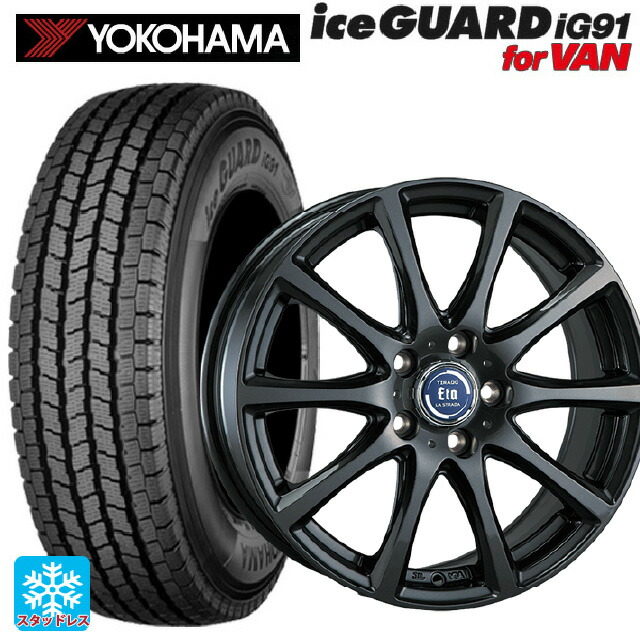 ニッサン セレナ(C28)用 205/65R16 109/107L ヨコハマ アイスガード IG91 for VAN 阿部商会 ラ･ストラーダ ティラード イータ グラファイト・グレー 新品スタッドレスタイヤホイール 4本セット