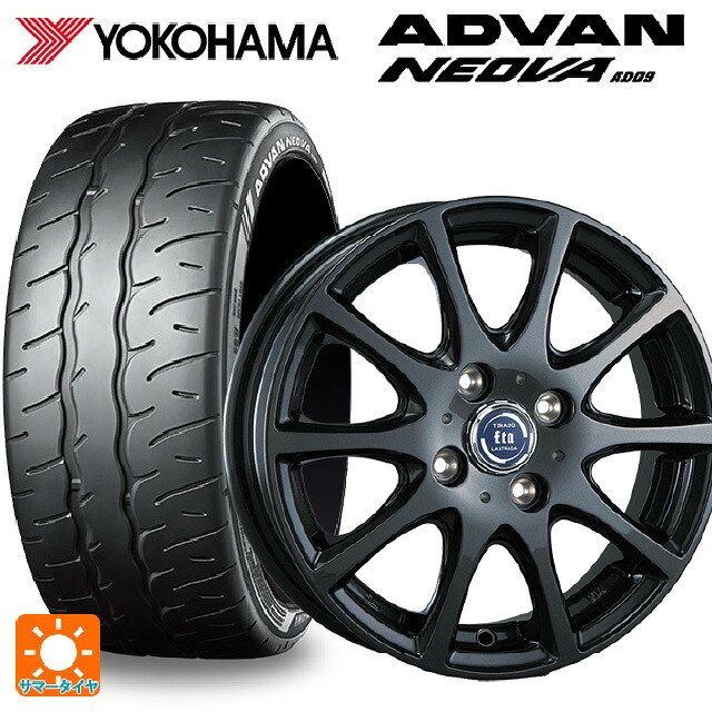 225/50R16 92V ヨコハマ アドバン ネオバ AD09 正規品 阿部商会 ラ･ストラーダ ティラード イータ グラファイト・グレー 16-6J 国産車用 サマータイヤホイール4本セット｜タイヤホイール専門店コニシタイヤ