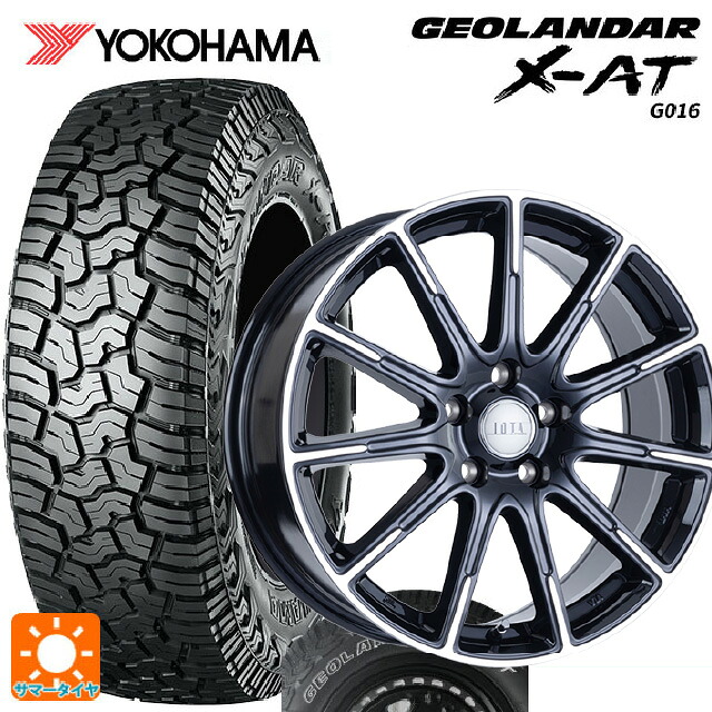 225/65R17 107/103Q XL ヨコハマ ジオランダー X-AT G016 ホワイトレター 正規品 # 阿部商会 ラ･ストラーダ ティラード イオタ # ブラックポリッシュ 17-7J 国産車用 サマータイヤホイール4本セット｜タイヤホイール専門店コニシタイヤ
