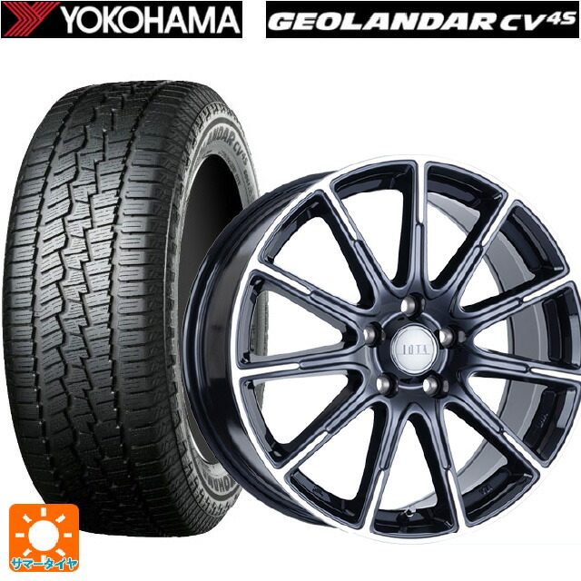 235/70R16 106H ヨコハマ ジオランダー CV G058 正規品 阿部商会 ラ･ストラーダ ティラード イオタ ブラックポリッシュ 16-6.5J 国産車用 サマータイヤホイール4本セット