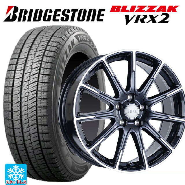 2024年製 195/60R16 89Q ブリヂストン ブリザック VRX2 正規品 阿部商会 ラ･ストラーダ ティラード イオタ ブラックポリッシュ 16-6.5J 国産車用 スタッドレスタイヤホイール4本セット｜タイヤホイール専門店コニシタイヤ