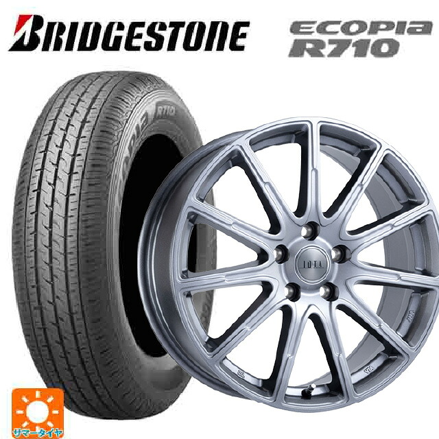 165/80R14 97/95N ブリヂストン エコピア R710 正規品 阿部商会 ラ･ストラーダ ティラード イオタ ハイライトシルバー 14-5J 国産車用 サマータイヤホイール4本セット