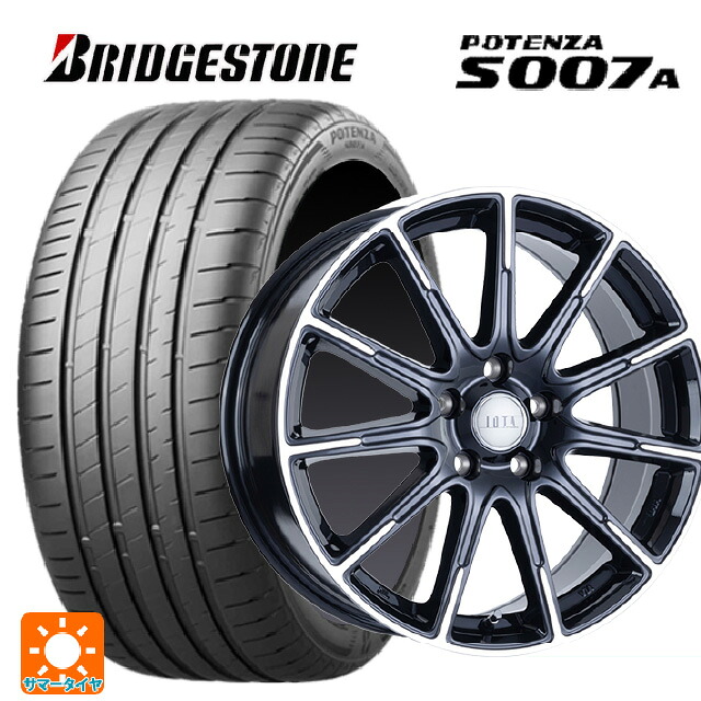 スバル WRX S4(VBH)用 245/40R18 97Y XL ブリヂストン ポテンザ S007A 正規品 阿部商会 ラ･ストラーダ ティラード イオタ ブラックポリッシュ 新品サマータイヤホイール 4本セット