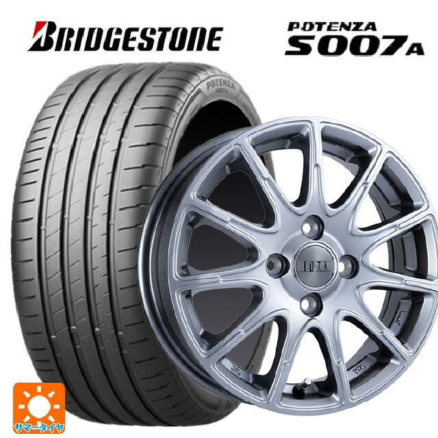 205/50R16 87V ブリヂストン ポテンザ S007A 正規品 阿部商会 ラ･ストラーダ ティラード イオタ ハイライトシルバー 16-6J 国産車用 サマータイヤホイール4本セット