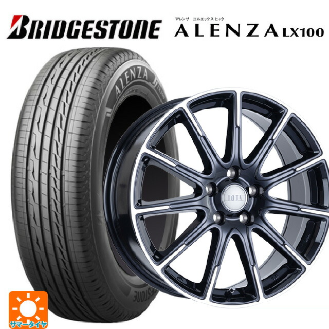 235/65R18 106S ブリヂストン アレンザLX100 正規品 # 阿部商会 ラ･ストラーダ ティラード イオタ ブラックポリッシュ 18-7.5J 国産車用 サマータイヤホイール4本セット
