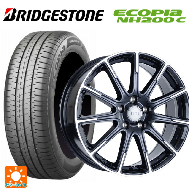 トヨタ シエンタ(10系)用 185/65R15 88S ブリヂストン エコピア NH200C 正規品 阿部商会 ラ･ストラーダ ティラード イオタ # ブラックポリッシュ 新品サマータイヤホイール 4本セット｜タイヤホイール専門店コニシタイヤ