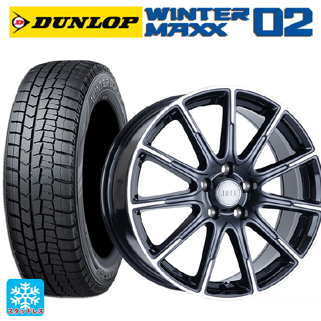 スズキ スイフトスポーツ(ZC33S)用 2024年製 195/45R17 81Q ダンロップ ウィンターマックス 02(WM02) 阿部商会 ラ･ストラーダ ティラード イオタ ブラックポリッシュ 新品スタッドレスタイヤホイール 4本セット